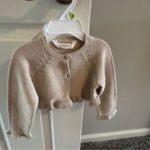Mayoral cropped cardigan gold 12 months like new